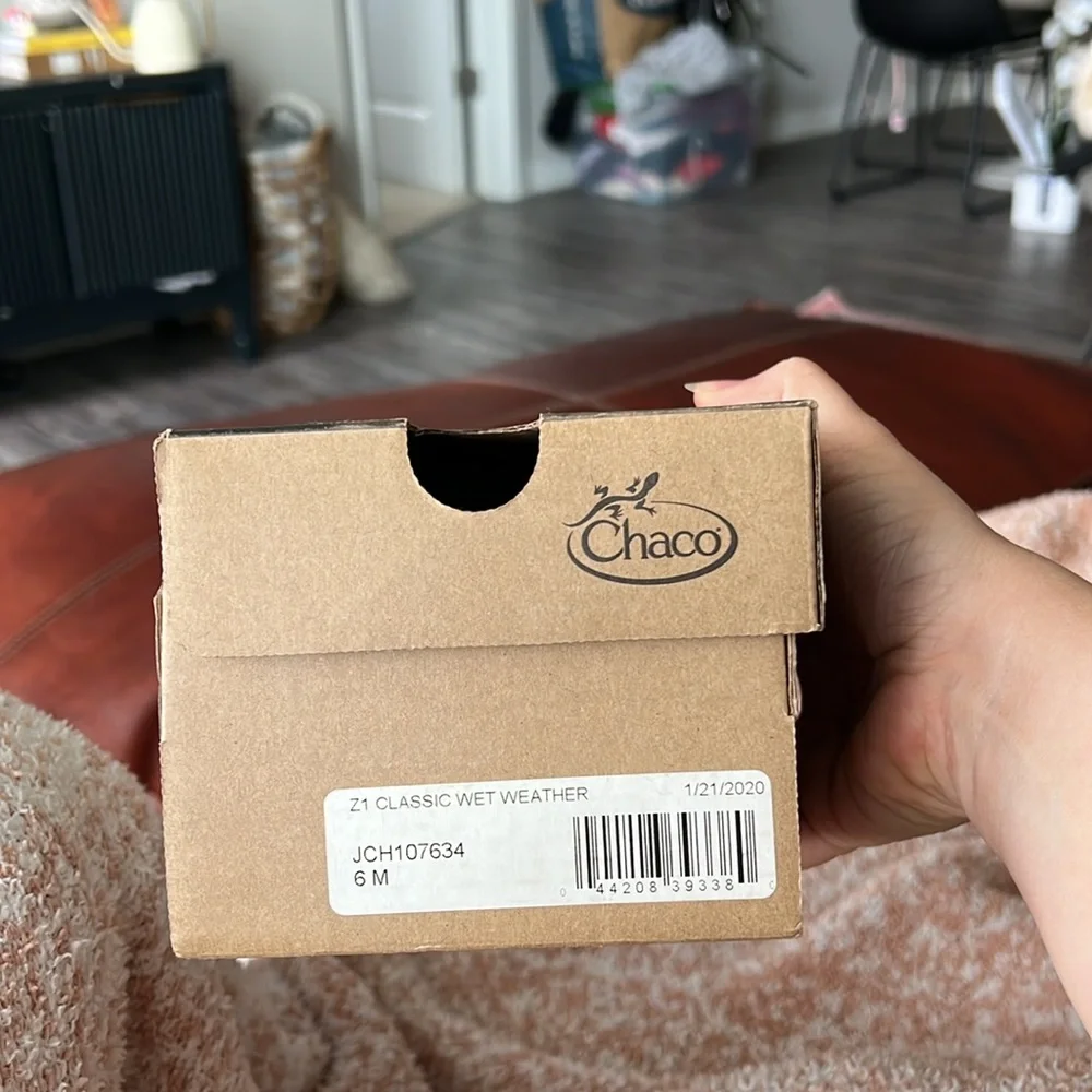 In box Metallic Rose ZCloud Sandal - women’s Chaco - Picture 5 of 6
